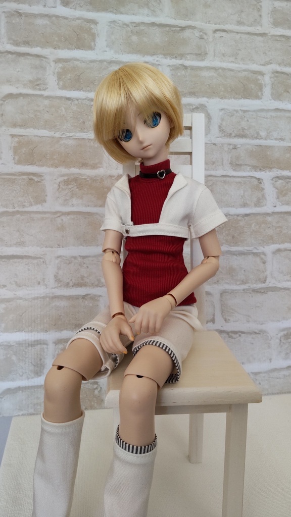 赤と白のショートジャケットセット