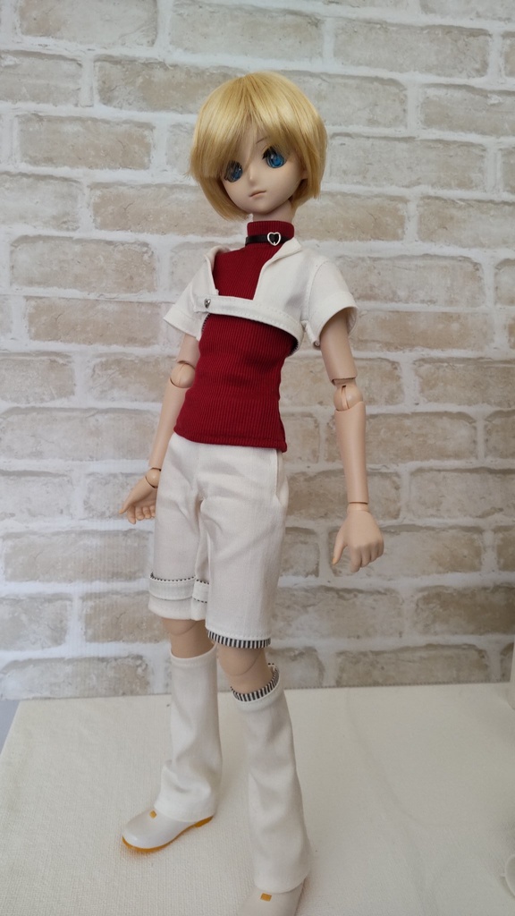 赤と白のショートジャケットセット