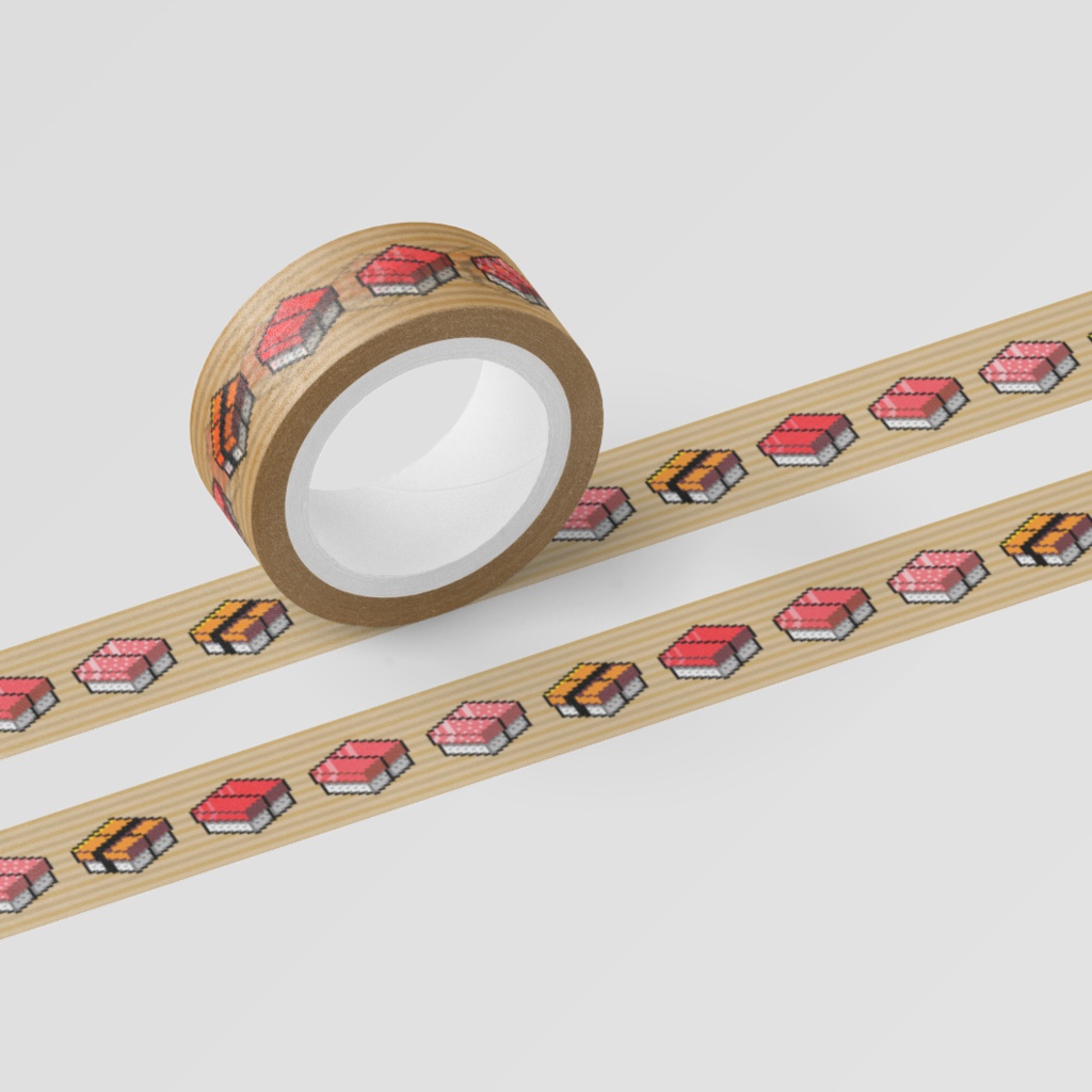 マスキングテープ「SUSHI CUBE [type 01] / マグロ＆玉子」