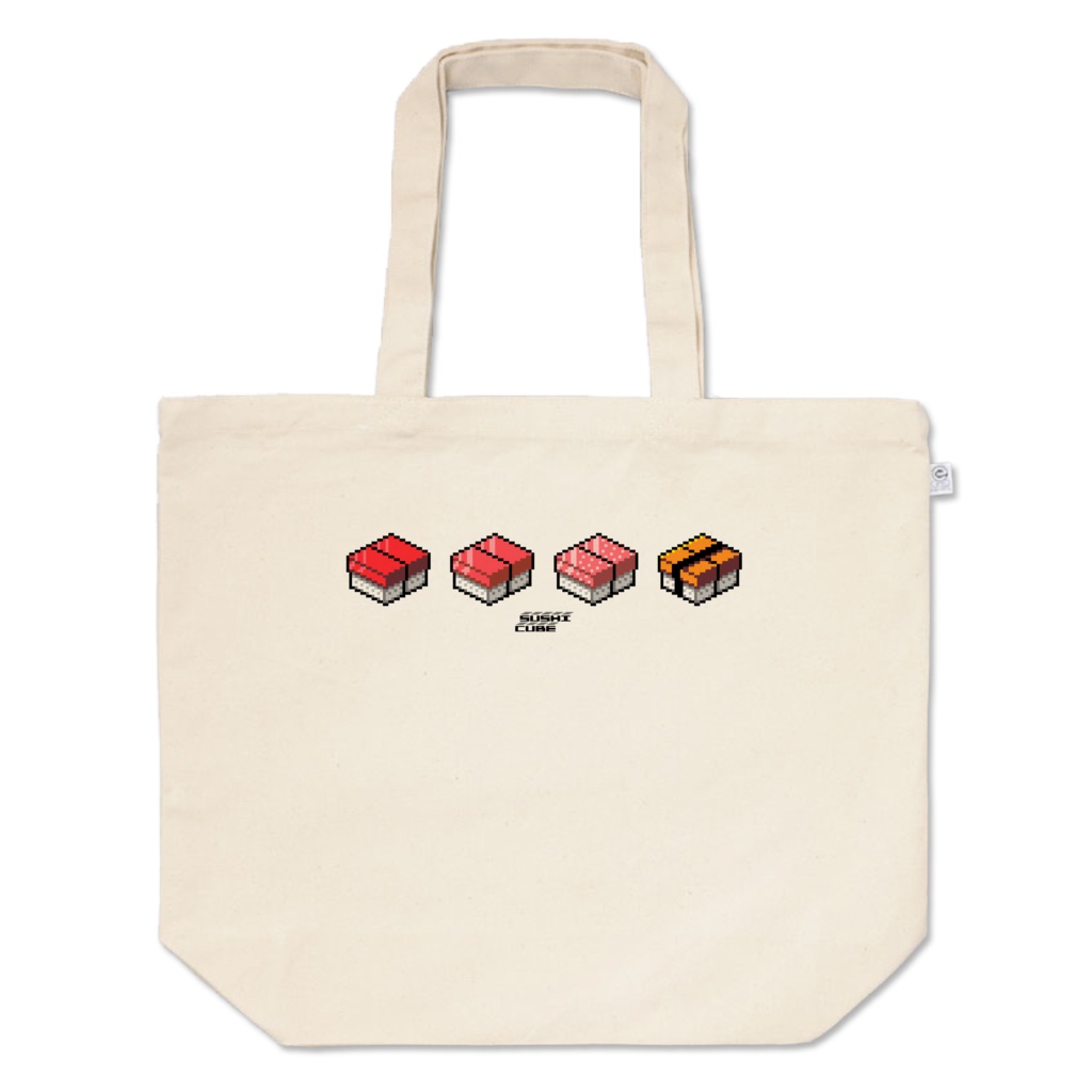 トートバッグL 「SUSHI CUBE [type 01] / マグロ＆玉子」
