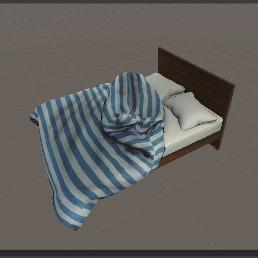 【３Dモデル】生活感のあるベッド