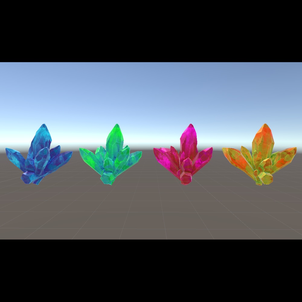 【3Dモデル】クリスタル カラー4種