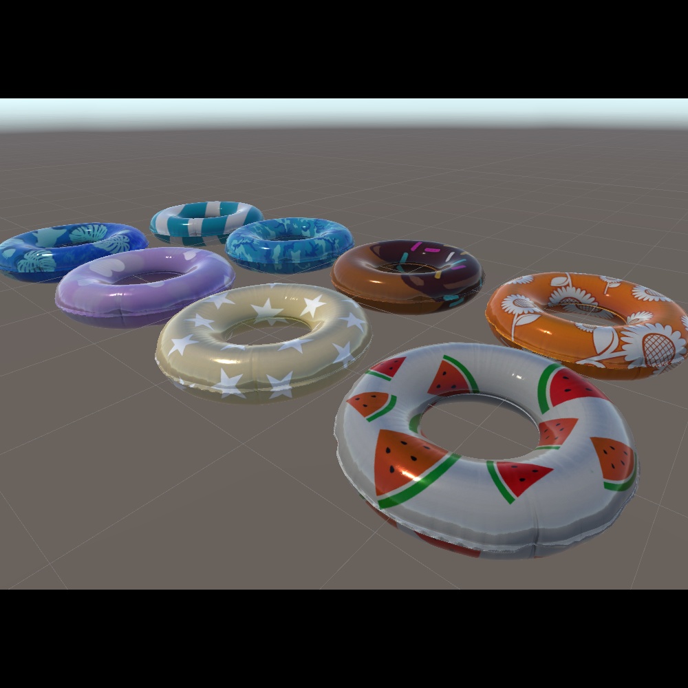 【3D】浮き輪 デザイン8種セット