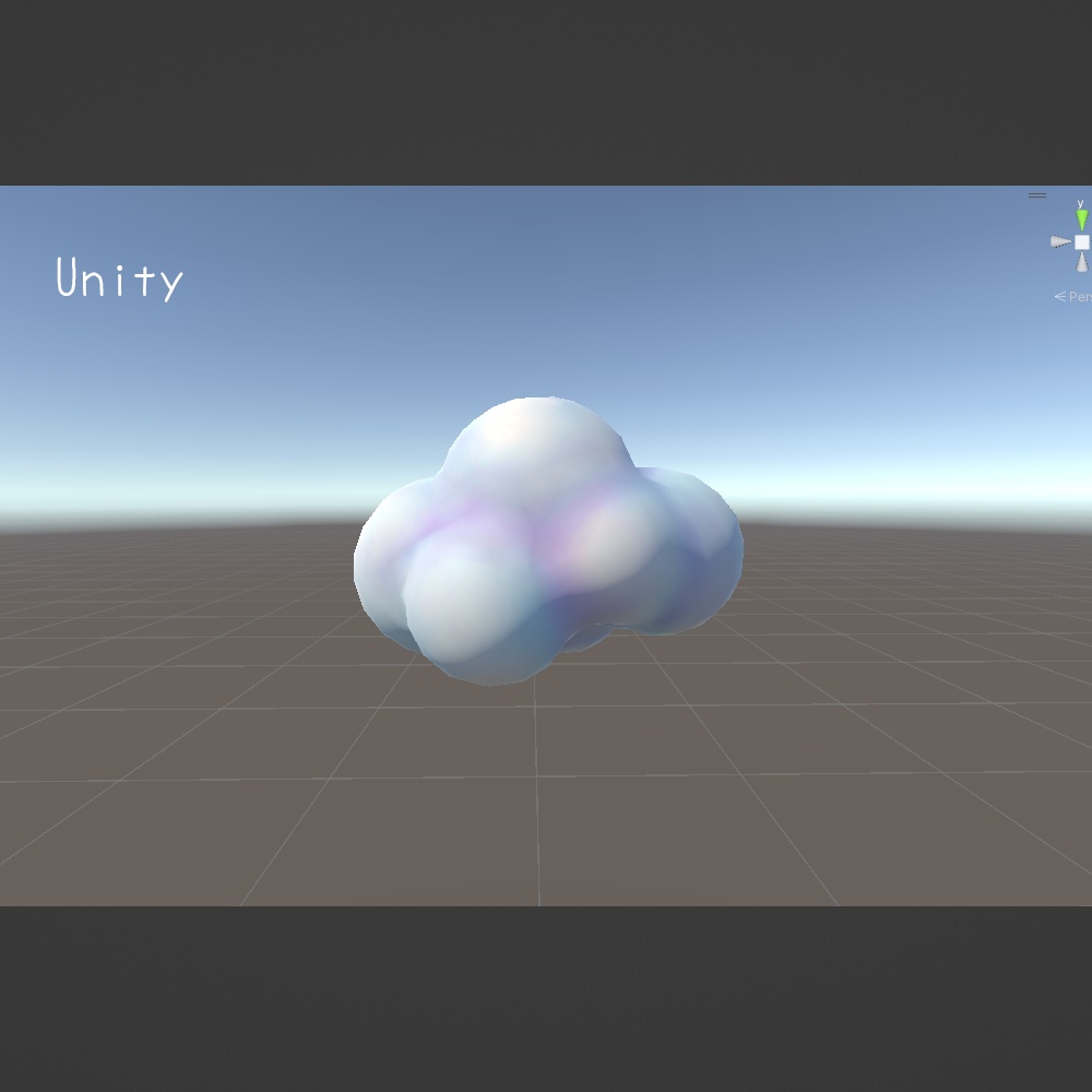 【3D】ふわふわ虹色くもの3Dモデル