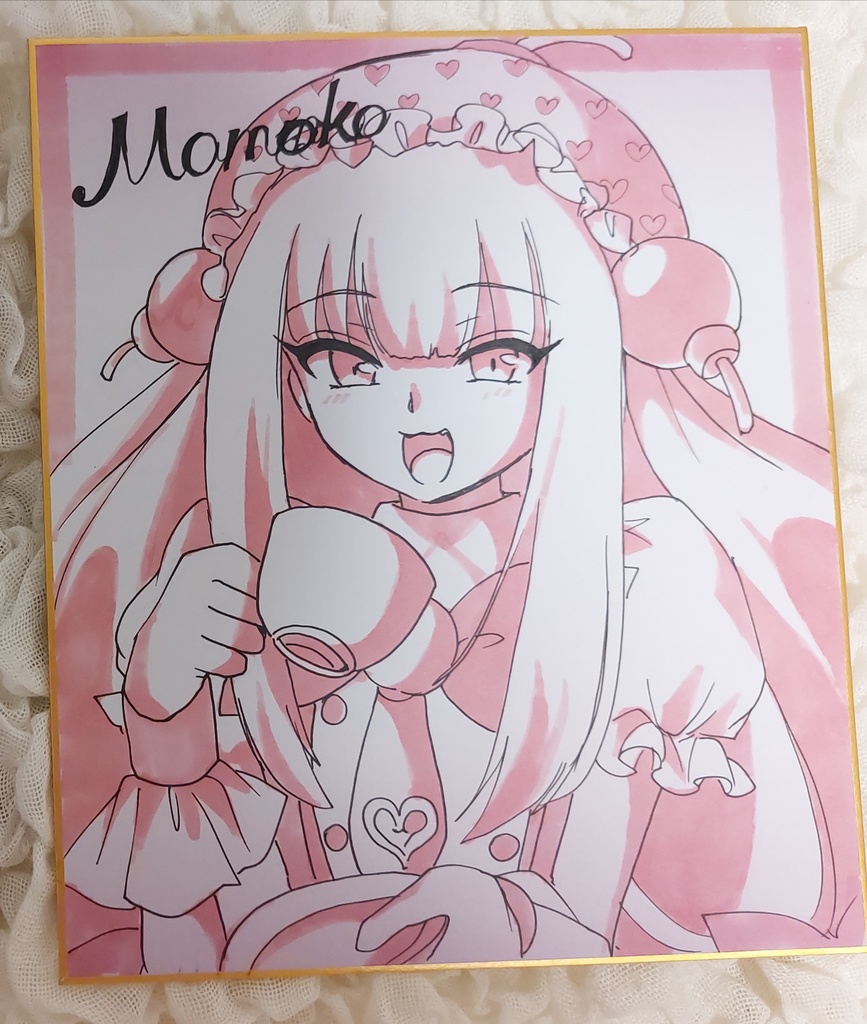 モモの色紙(中サイズ)