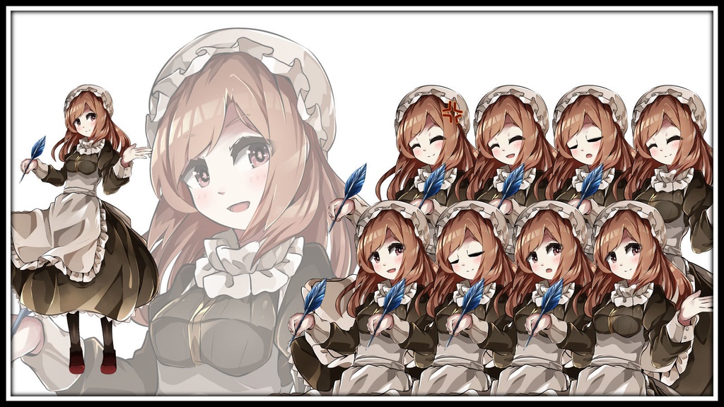 高画質立ち絵素材 受付嬢 メイド トゥマレ 七三ゆきのアトリエ Booth