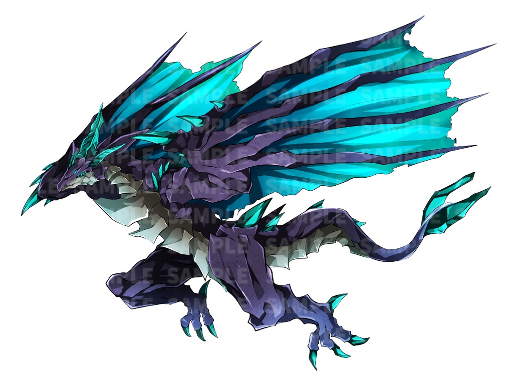 高画質モンスターグラフィック素材 「属性」モチーフドラゴン 7体 各4色