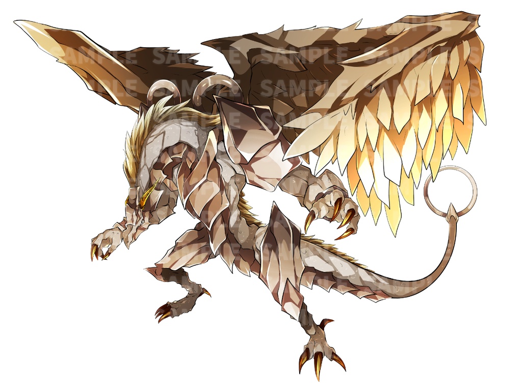 高画質モンスターグラフィック素材 「属性」モチーフドラゴン 7体 各4色