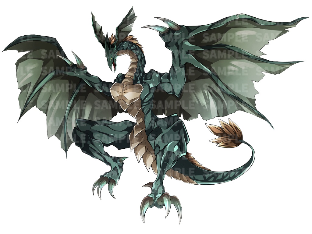 高画質モンスターグラフィック素材 「属性」モチーフドラゴン 7体 各4色