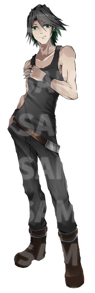 高画質立ち絵素材 悪魔と少年 「ツバサ&アンドラス」