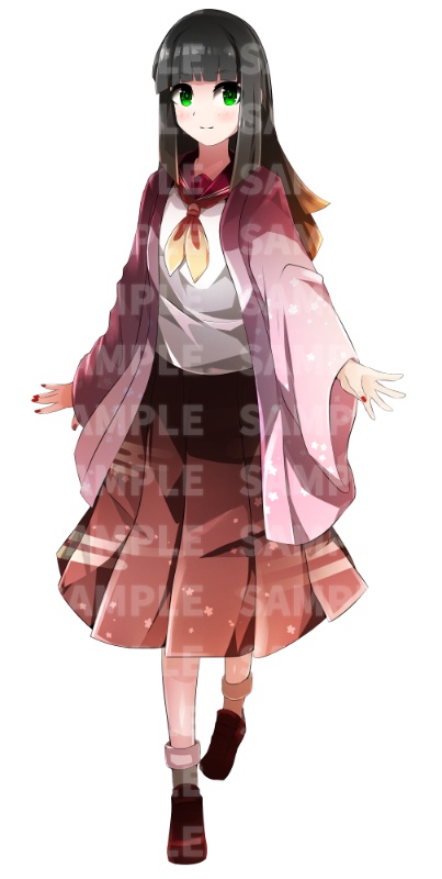 高画質立ち絵素材 和風な女学生 「和田美岬」