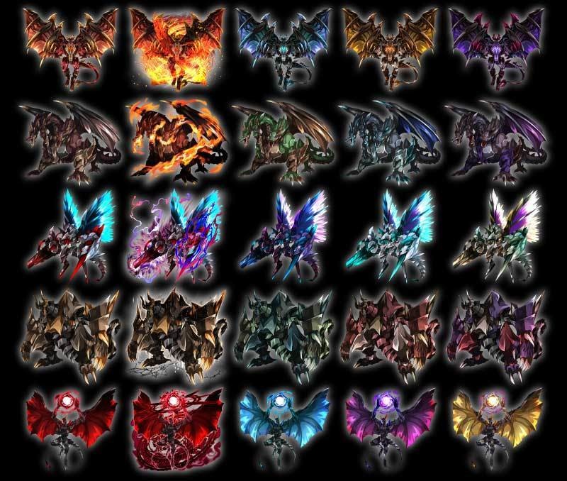 高画質モンスターグラフィック素材 オリジナルドラゴンVol.2 5体 各4色