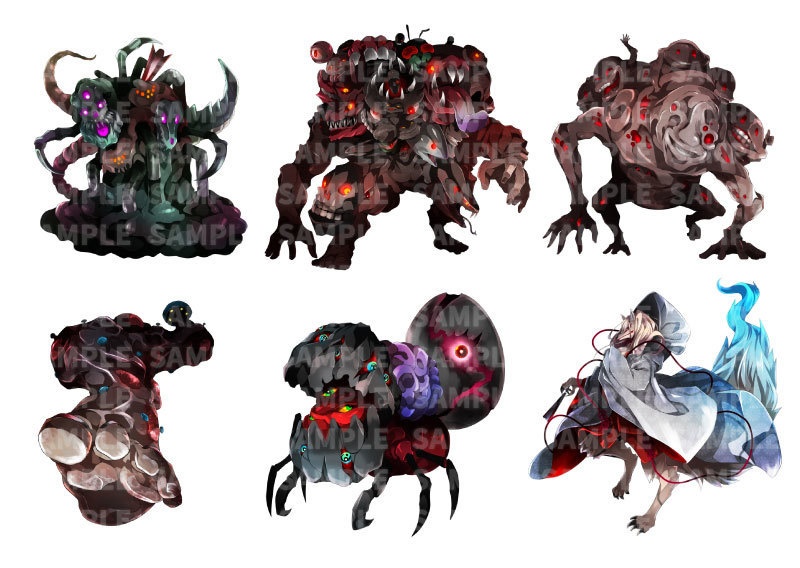 高画質モンスターグラフィック素材 「オリジナル怪異」 6種