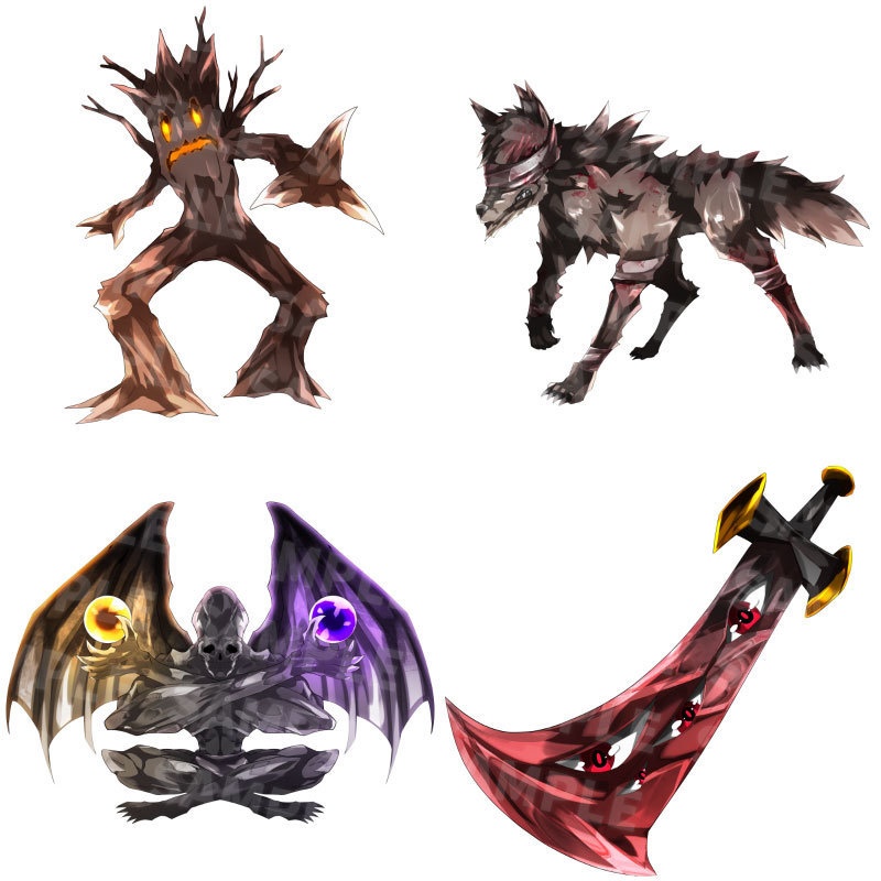 高画質モンスターグラフィック素材 「ダークファンタジー」テーマ 22種