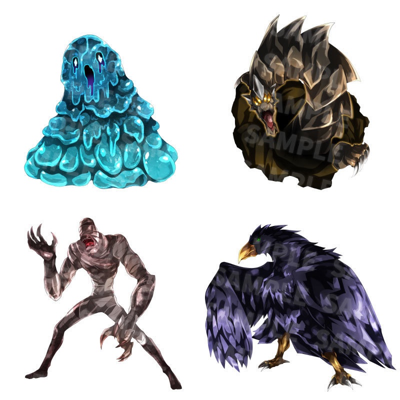 高画質モンスターグラフィック素材 「ダークファンタジー」テーマ 22種