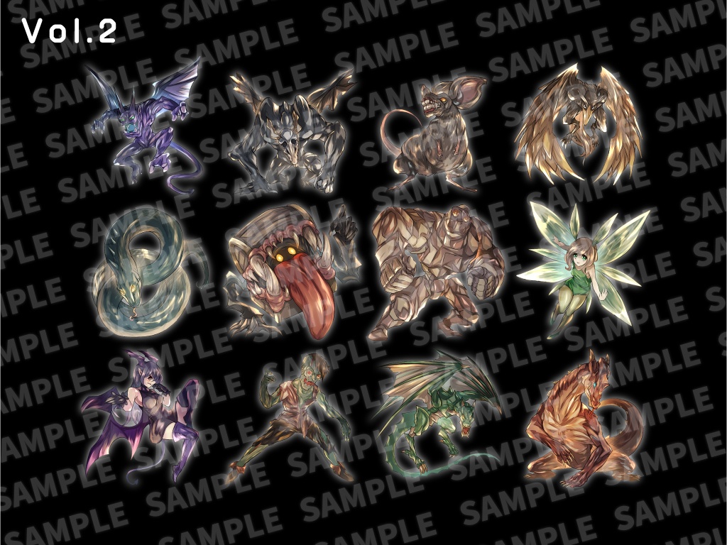 モンスターグラフィック素材集 「ベーシックモンスターシリーズVol.1 2 3 4」