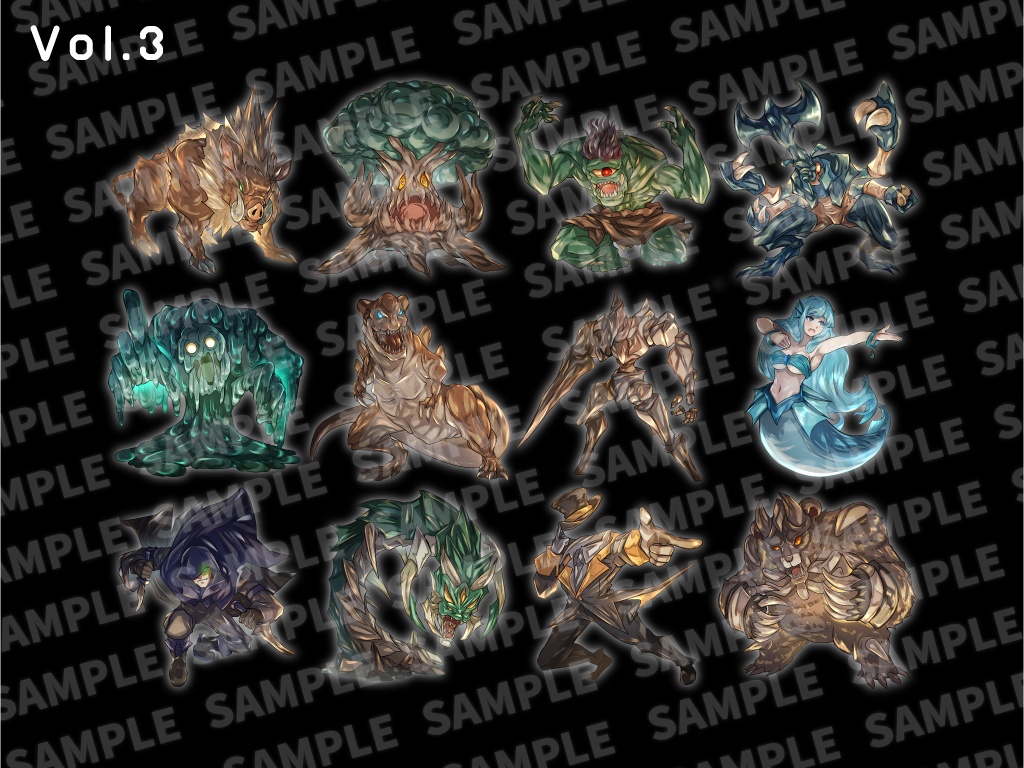 モンスターグラフィック素材集 「ベーシックモンスターシリーズVol.1 2 3 4」