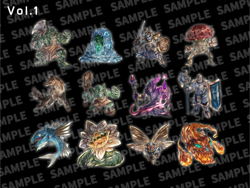 モンスターグラフィック素材集 「ベーシックモンスターシリーズVol.1 2 3 4」