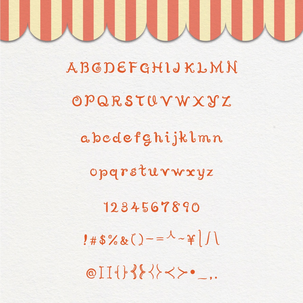 【無料】オリジナル手書きデコラティブフォント | North Carolina アルファベット版