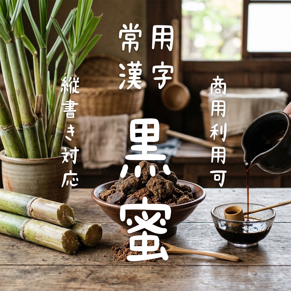 【商用可/縦書き対応】黒蜜 くろみつ 常用漢字・ひらがな・カタカナ | 味のあるかわいいへた字 KUROMITSU