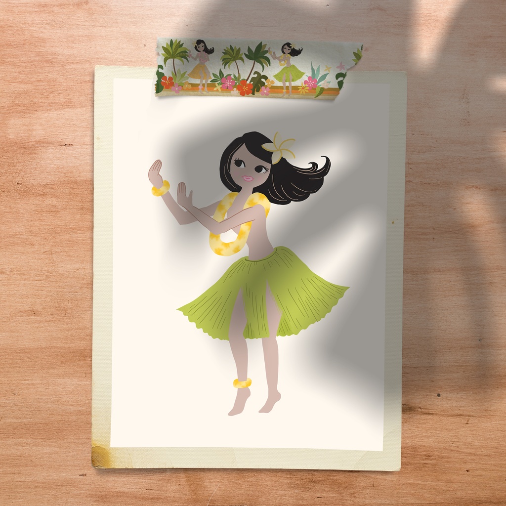 アロハでハワイアンなマスキングテープ フラガール編