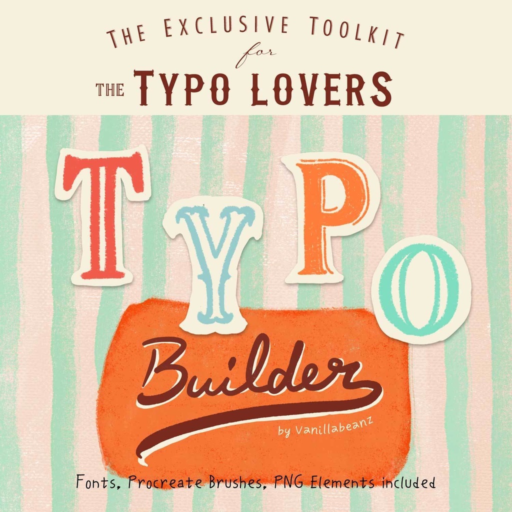 TYPO BUILDER - The Exclusive Toolkit for TYPO LOVERS | Procreateで簡単にタイポグラフィ