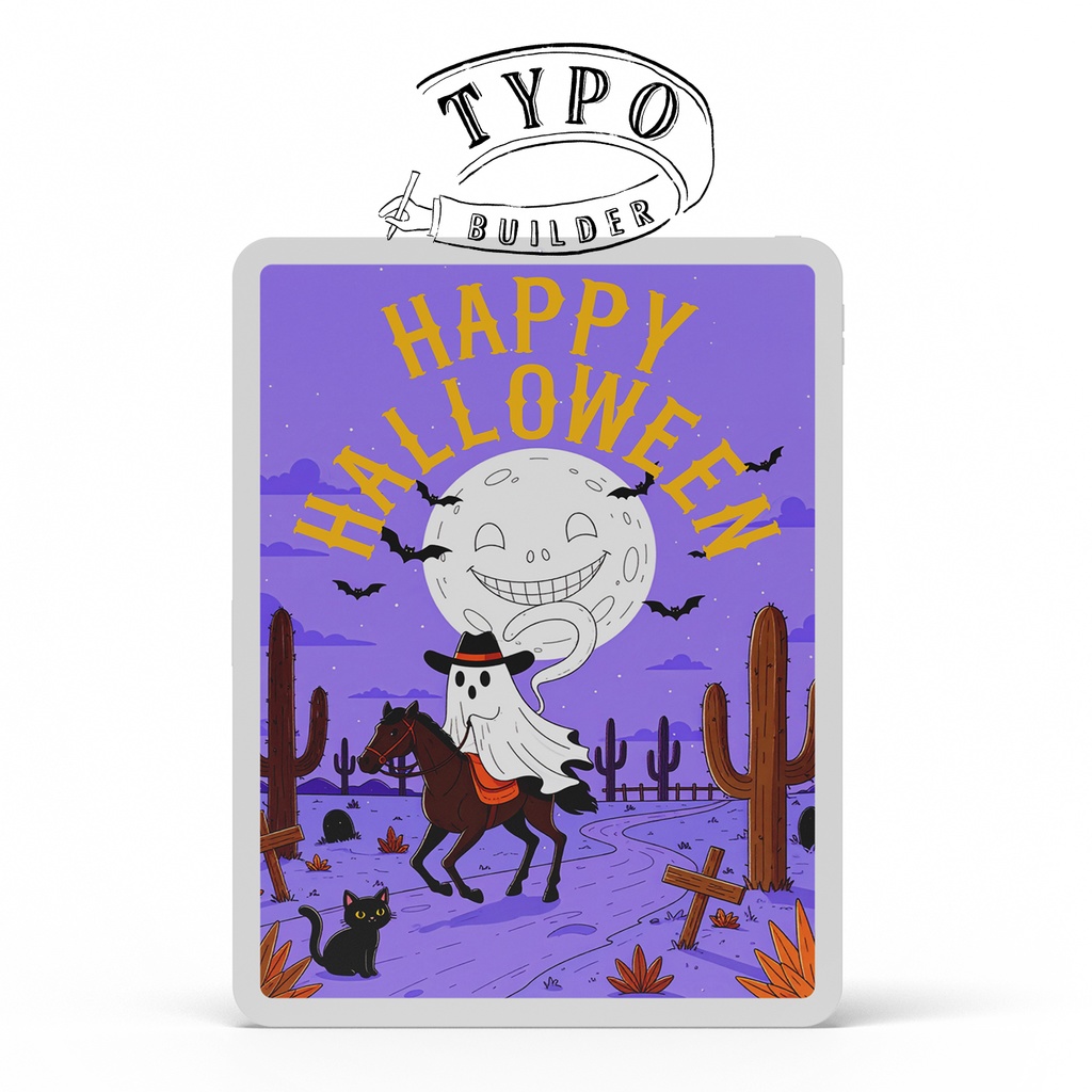 【無料】オリジナルウェスタンハロウィンカードDIY for TYPO BUILDER