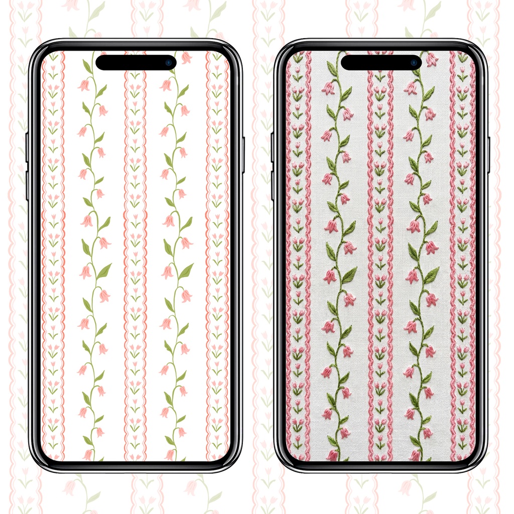 チューリップパターン　スマホ壁紙