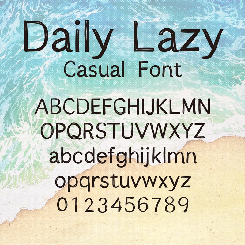 デイリー・レイジー 手書きゆるフォント【ひらがな・カタカナ】 | Daily Lazy Handwritten Casual Font