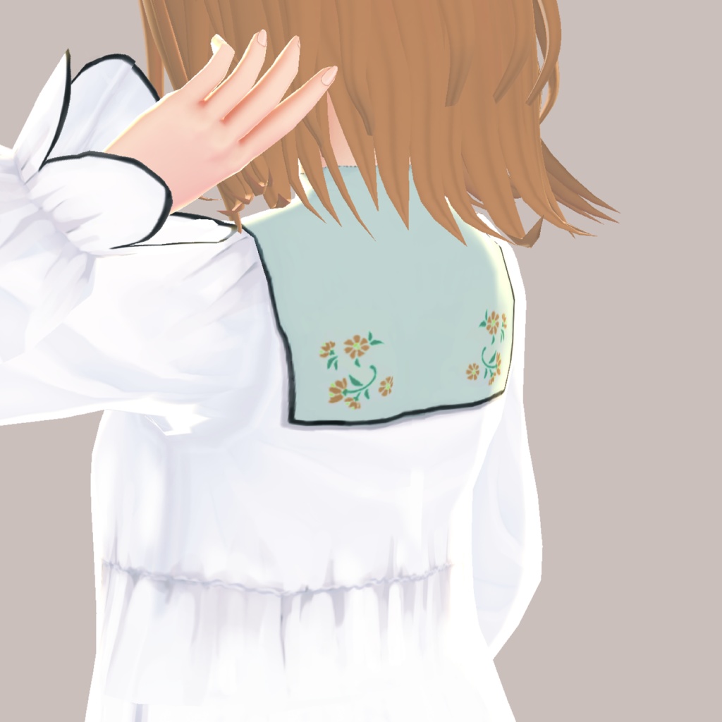 フラワーカラーティアードワンピース【VRoid】