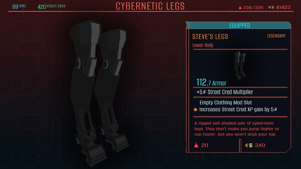 Steve's Cyber Legs