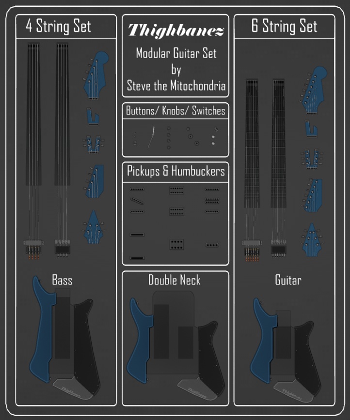 Modular Cyberpunk Guitar Sets