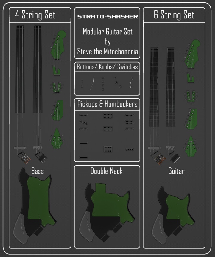Modular Cyberpunk Guitar Sets