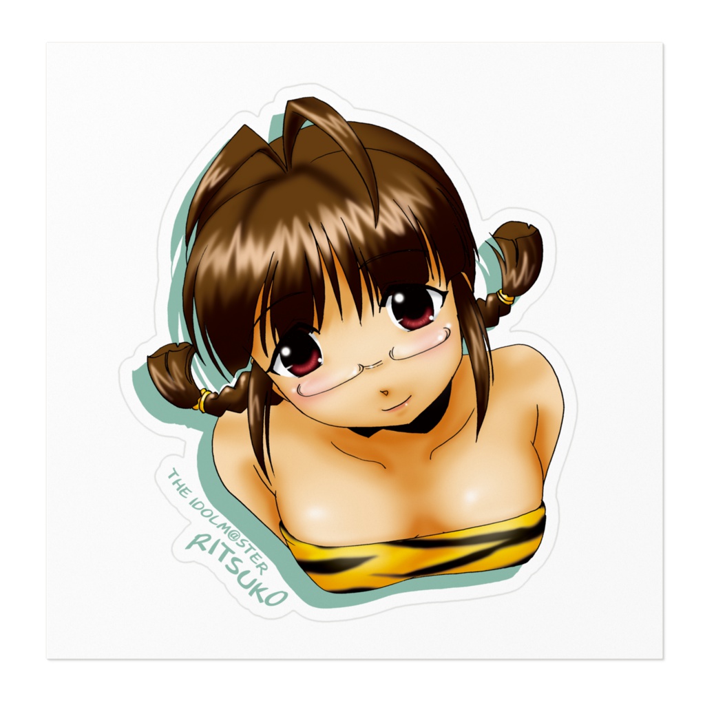 秋月律子 虎柄 ステッカー