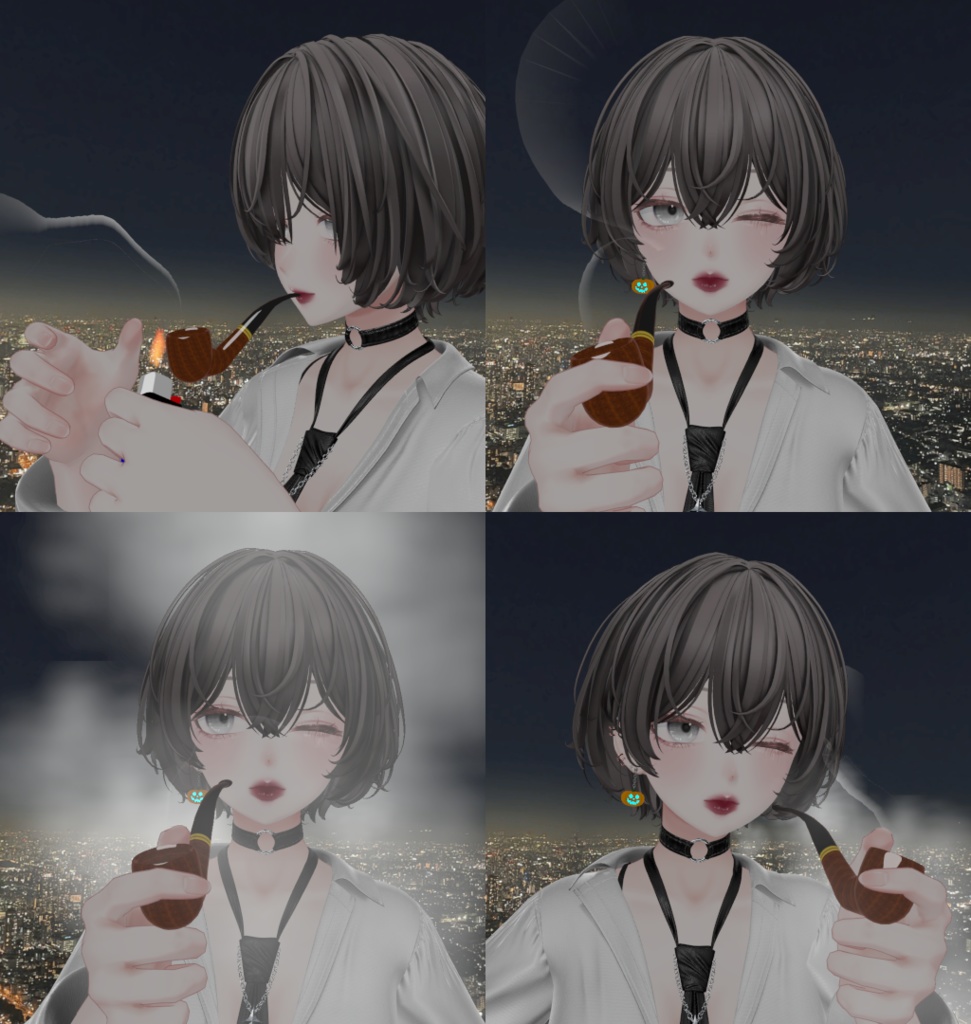 MetaSmokeたばこパイプギミック【Modular Avatar対応】