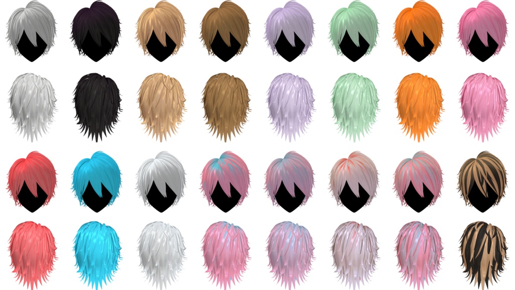 【発売記念セール中】MetaPro Y2K Hair「盛り×束感」ウルフヘア v1.0【VRChat】