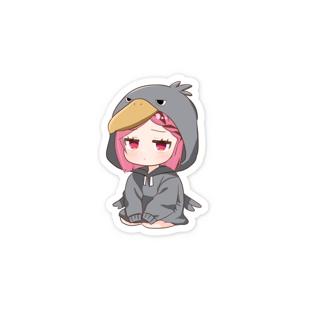 スマホステッカー(ハシビロコウ)