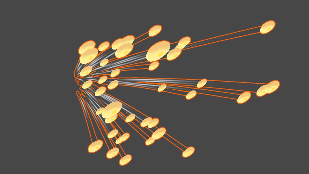 【無料】VRChat想定 ModularAvatar対応 投げれるギミックつき豆パーティクル