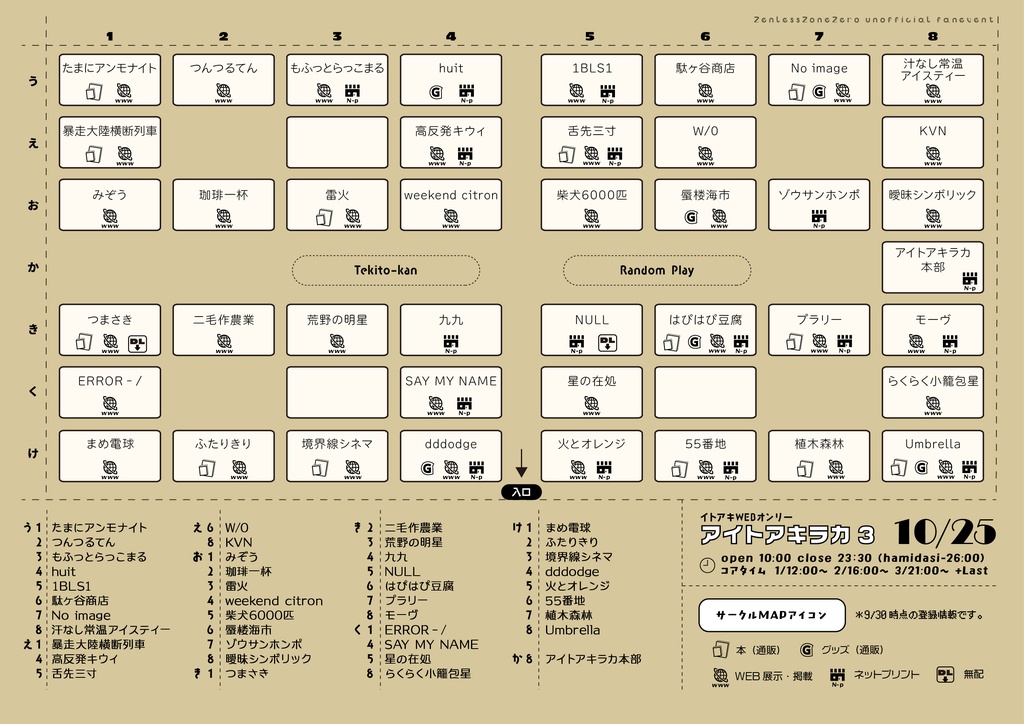 アイトアキラカ3:サークルMAP