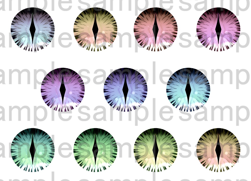 #001-猫目11色セット(ビビットorライト)