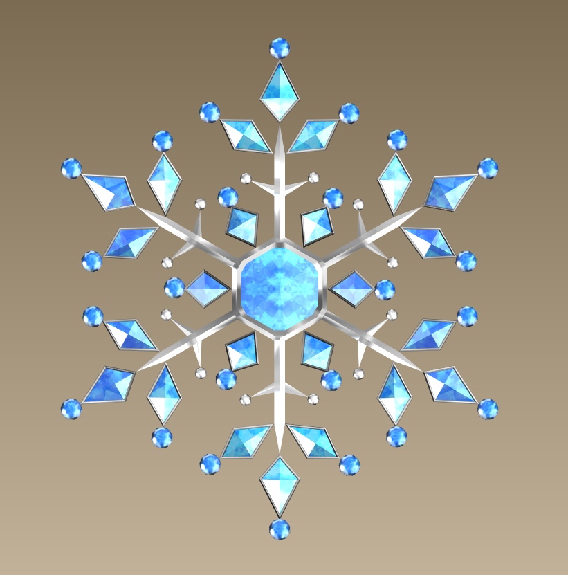 #008雪飾り【fbx,obj】