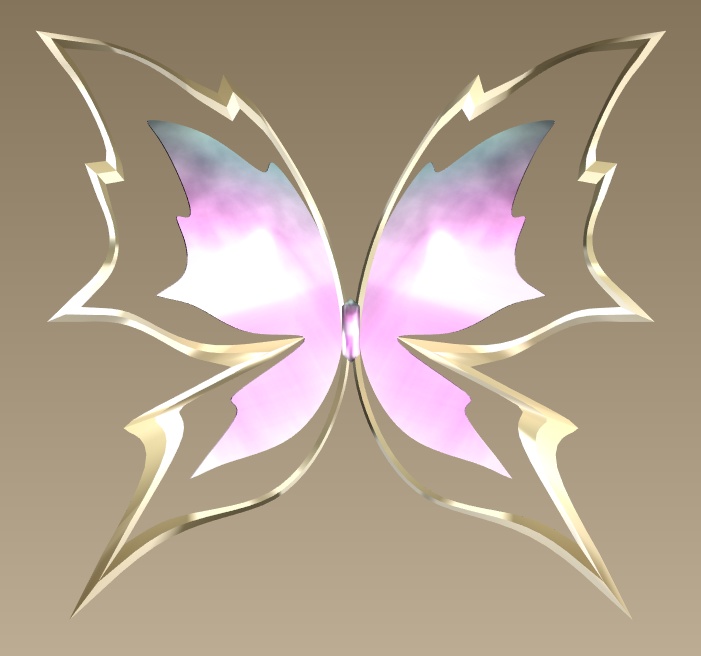 #024-蝶飾り【fbx,obj】