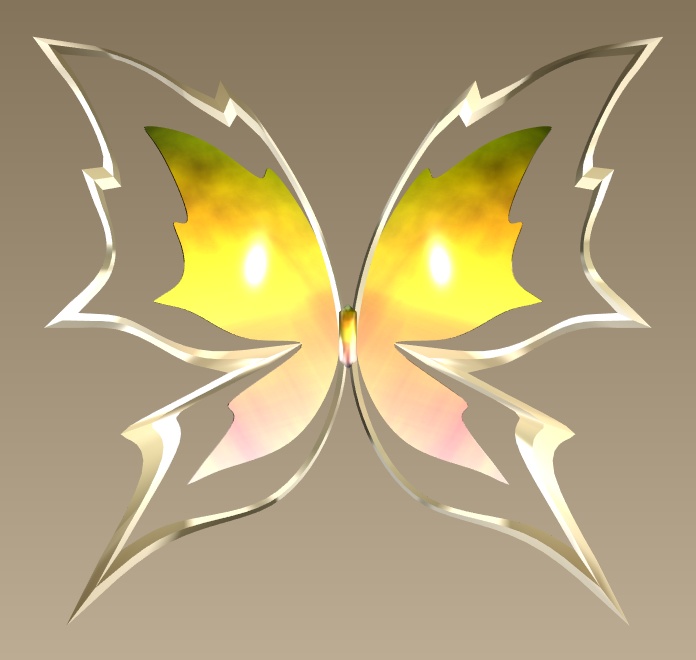 #024-蝶飾り【fbx,obj】