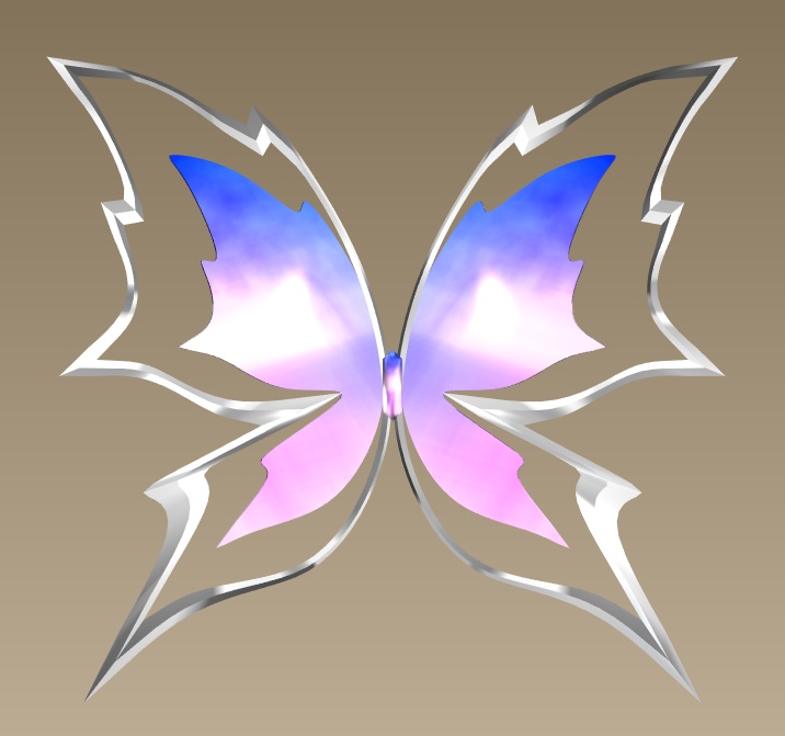 #024-蝶飾り【fbx,obj】