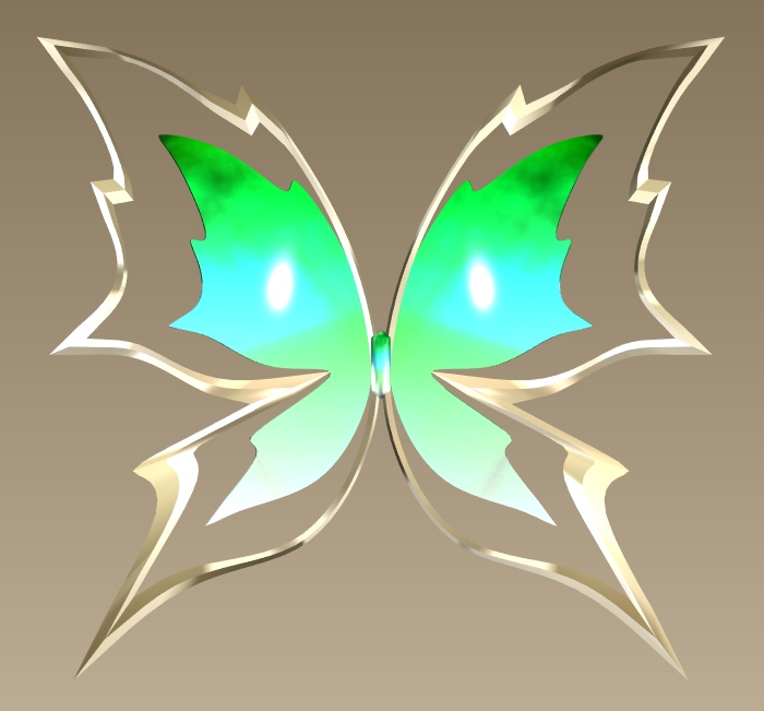 #024-蝶飾り【fbx,obj】