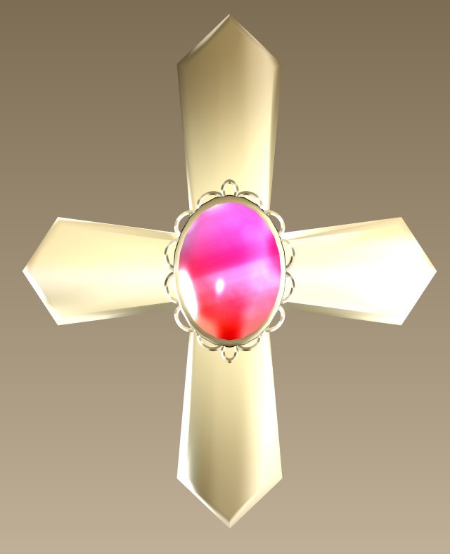 #030-十字飾り【fbx,obj】