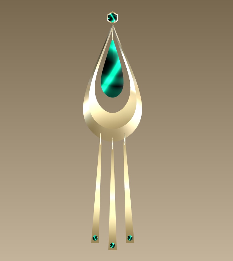 #036-雫飾り【fbx,obj】