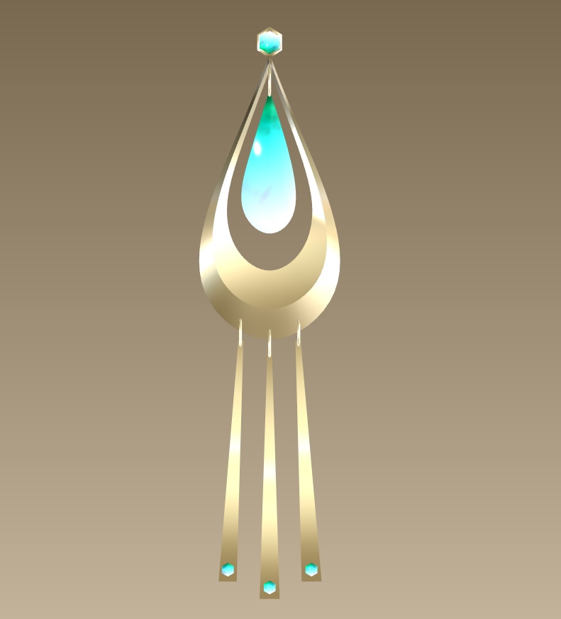 #036-雫飾り【fbx,obj】