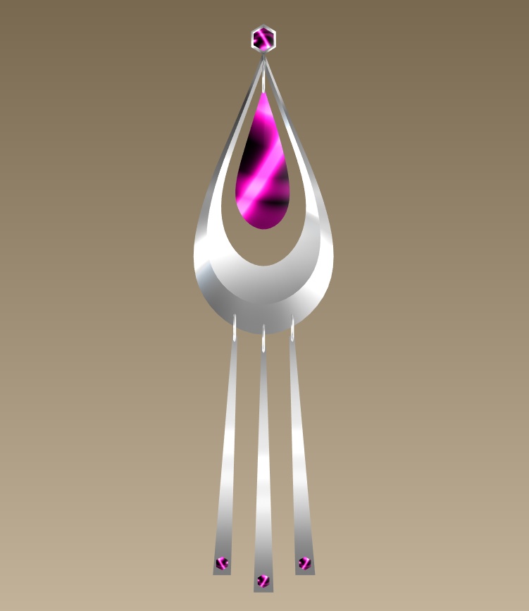 #036-雫飾り【fbx,obj】