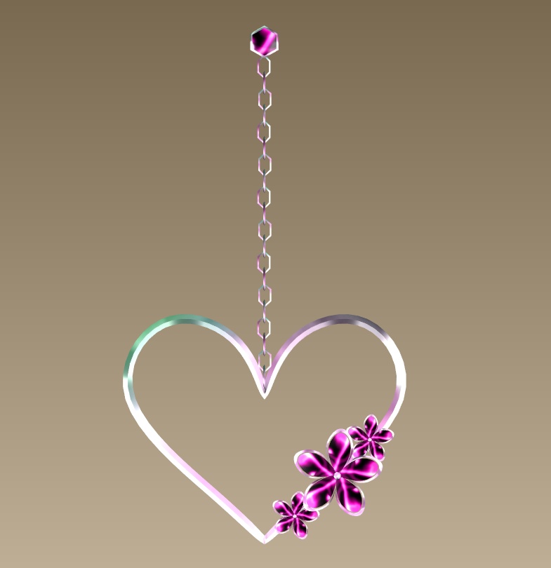 #037-ハート飾り【fbx,obj】
